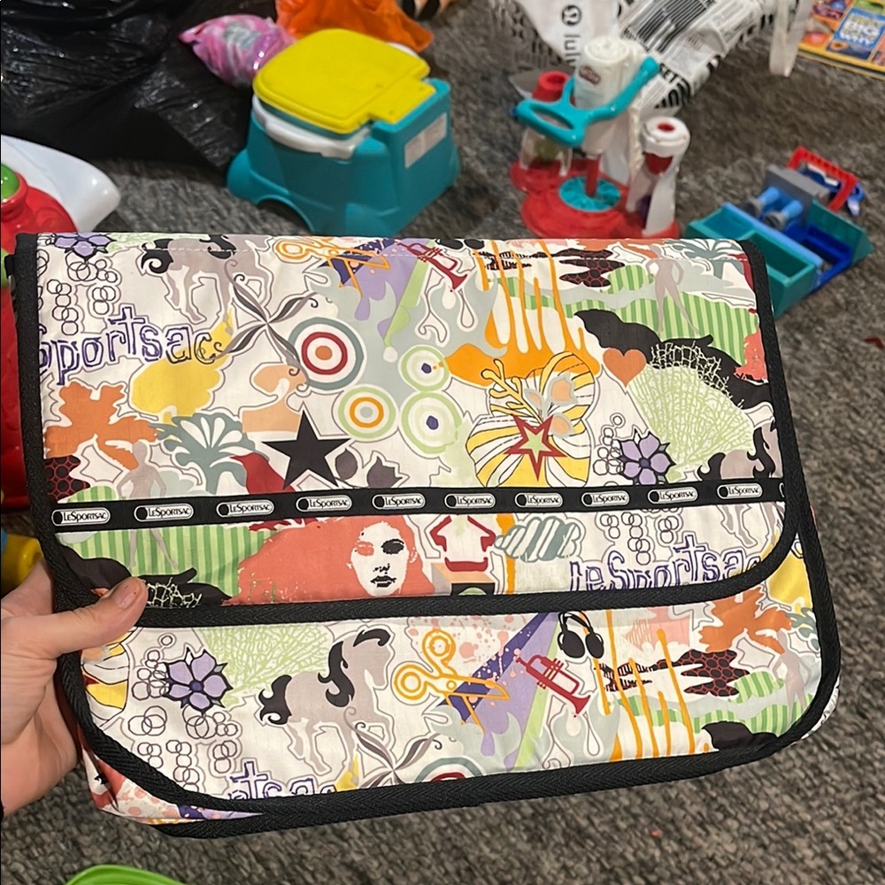 LeSportsac Colorful Graphic Messenger Bag